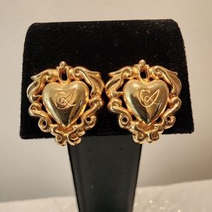 Christian Lacroix VINTAGE Heart Earrings Clip-on